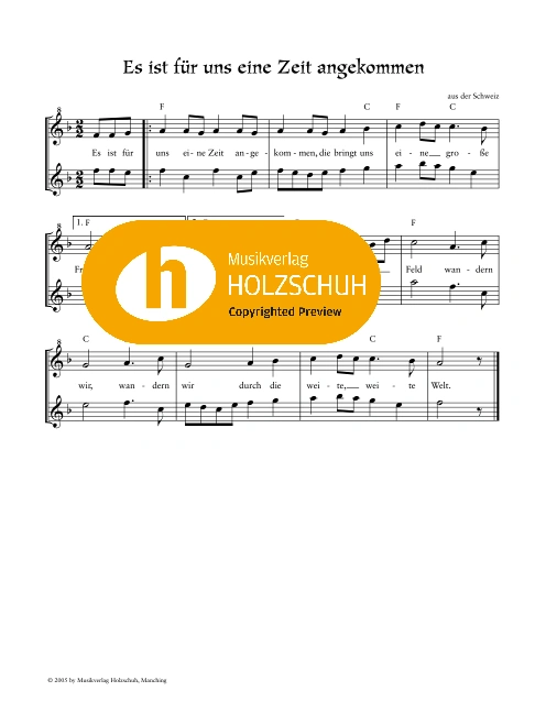 Es ist für uns eine Zeit angekommen